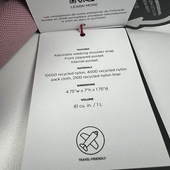 Topo Designs Mini Shoulder Bag ROSE New With Tags - Picture 9 of 10